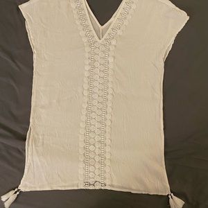 White Lace Swim Cover Size S